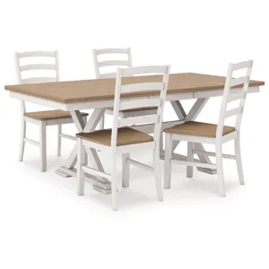 Purlaney Extension Dining Table and 4 Chairs