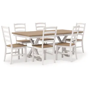 Purlaney Extension Dining Table and 6 Chairs