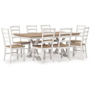 Purlaney Extension Dining Table and 8 Chairs