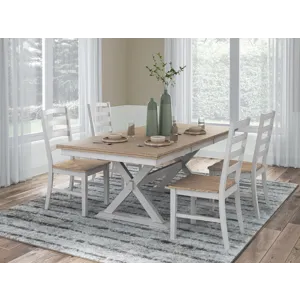 Purlaney Extension Dining Table and 4 Chairs