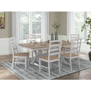 Purlaney Extension Dining Table and 6 Chairs