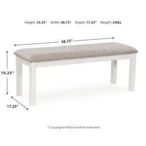 Robbinsdale Dining Table, 6 Chairs and Bench