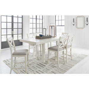 Adelnia Counter Height Dining Table and 6 Barstools