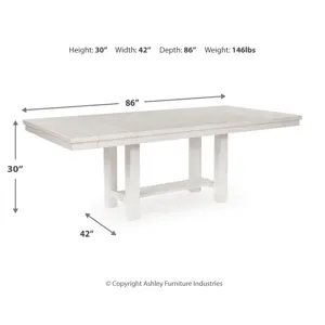 Robbinsdale Dining Table, 6 Chairs and Bench