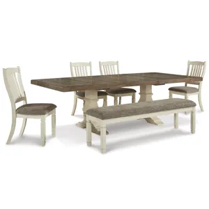 Bolanburg Extension Dining Table, 4 Chairs and Bench