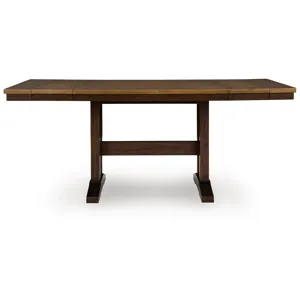 Anixburg Counter Height Extension Dining Table and 8 Barstools