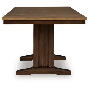 Anixburg Counter Height Extension Dining Table and 8 Barstools