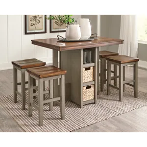 Lettner Counter Height Dining Table and Bar Stools (Set of 5)