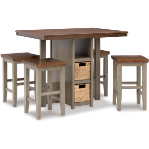 Lettner Counter Height Dining Table and Bar Stools (Set of 5)