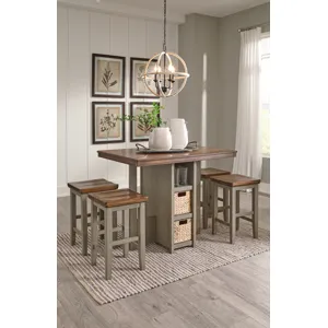 Lettner Counter Height Dining Table and Bar Stools (Set of 5)