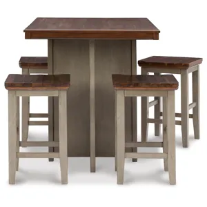 Lettner Counter Height Dining Table and Bar Stools (Set of 5)