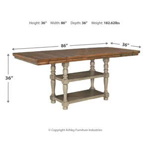 Lettner Counter Height Dining Extension Table