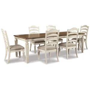 Realyn Extension Dining Table and 6 Chairs