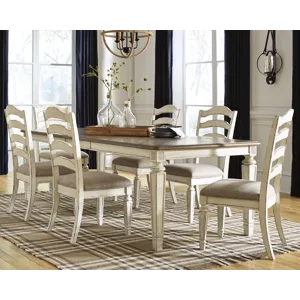 Realyn Extension Dining Table and 6 Chairs