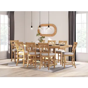 Havonplane Counter Height Dining Table and 8 Barstools