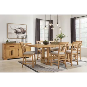 Havonplane Counter Height Extension Dining Table and 6 Barstools
