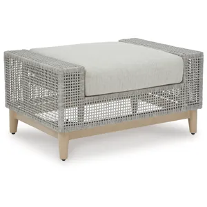 Seton Creek Outdoor Swivel Lounge with Cushion &amp; Ottoman