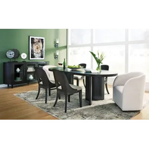 Rowanbeck Dining Table, 2 Arm Chairs and 4 Side Chairs