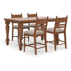 Chadworth Counter Height Dining Table and 4 Barstools