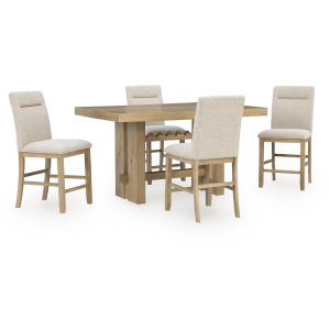 Lasinger Counter Height Dining Table and 4 Barstools