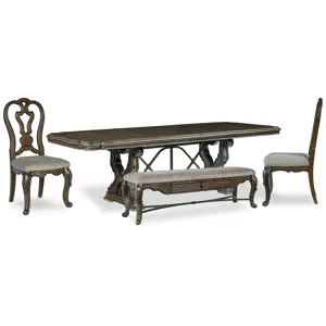 Maylee Dining Table, 2 Chairs and Bench
