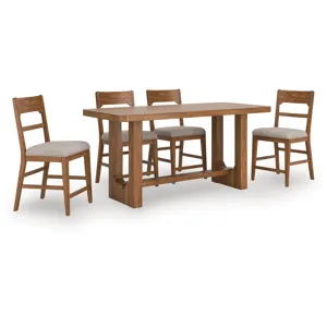 Cabalynn Counter Height Dining Table and 4 Barstools