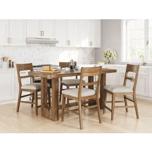 Cabalynn Counter Height Dining Table and 4 Barstools