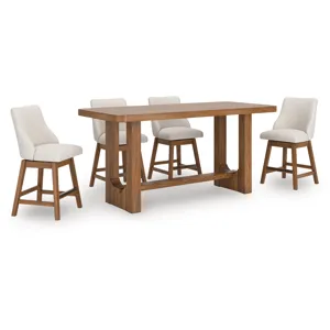 Cabalynn Counter Height Dining Table and 4 Barstools