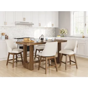 Cabalynn Counter Height Dining Table and 4 Barstools