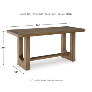 Cabalynn Counter Height Dining Table and 4 Barstools