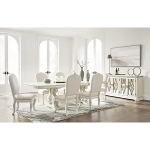Arlendyne Dining Extension Table, 6 Chairs and Server