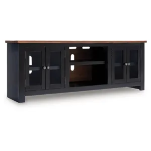 TV Stand w/Fireplace Insert, Black