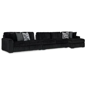 Midnight-Madness 3-Piece Sectional with Chaise