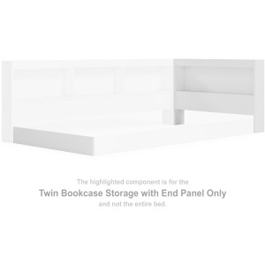 Piperton Twin Bookcase Storage with End Panel