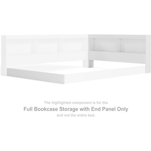 Piperton Full Bookcase Storage with End Panel