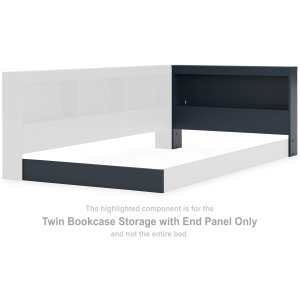 Simmenfort Twin Bookcase Storage with End Panel