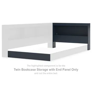 Simmenfort Twin Bookcase Storage with End Panel