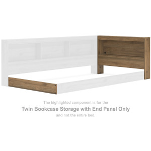 Deanlow Twin Bookcase Storage with End Panel