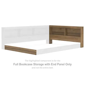 Deanlow Full Bookcase Storage with End Panel