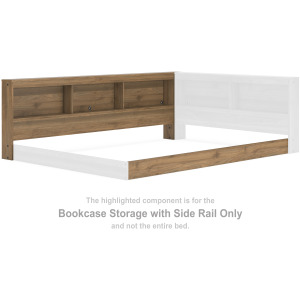 Deanlow Bookcase Storage with Side Rail