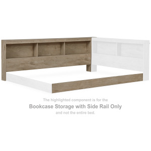 Oliah Bookcase Storage with Side Rail