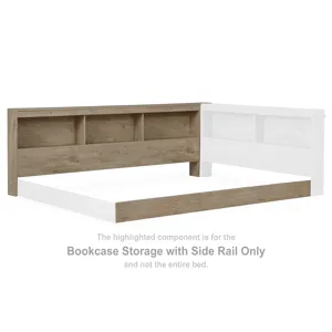 Oliah Bookcase Storage with Side Rail