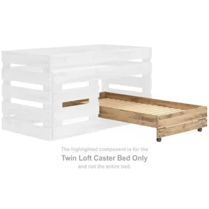 Larstin Twin Loft Caster Bed