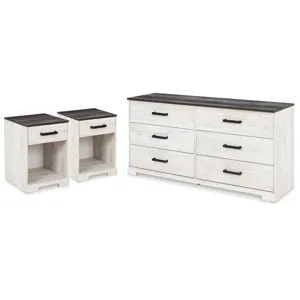 Shawburn Dresser and 2 Nightstands