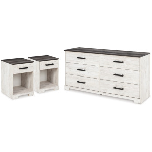 Shawburn Dresser and 2 Nightstands