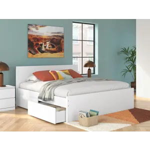 Onita King Panel Platform Bed with 2 Side Storage