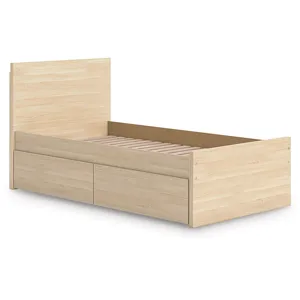 Onita Twin Panel Platform Bed with 1 Side Storage