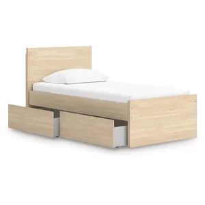 Onita Twin Panel Platform Bed with 1 Side Storage