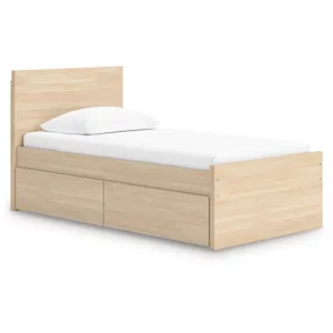 Onita Twin Panel Platform Bed with 1 Side Storage