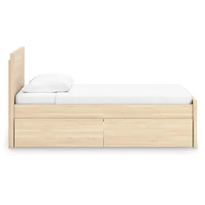 Onita Twin Panel Platform Bed with 1 Side Storage